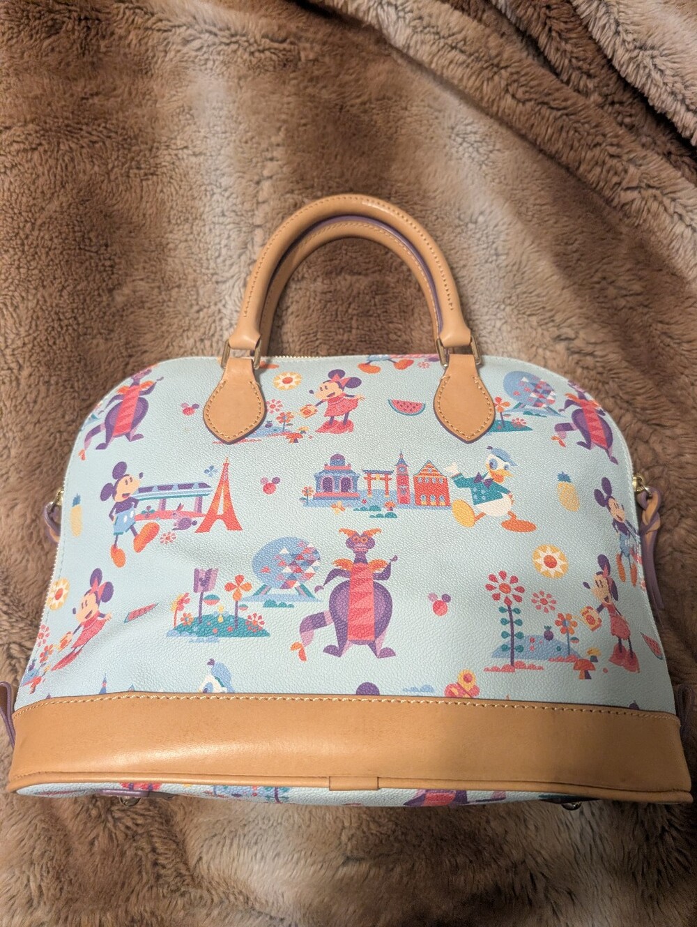 Disney Dooney And Bourke Flower And Garden Festival Zip Zip Satchel - Picture 2 of 5